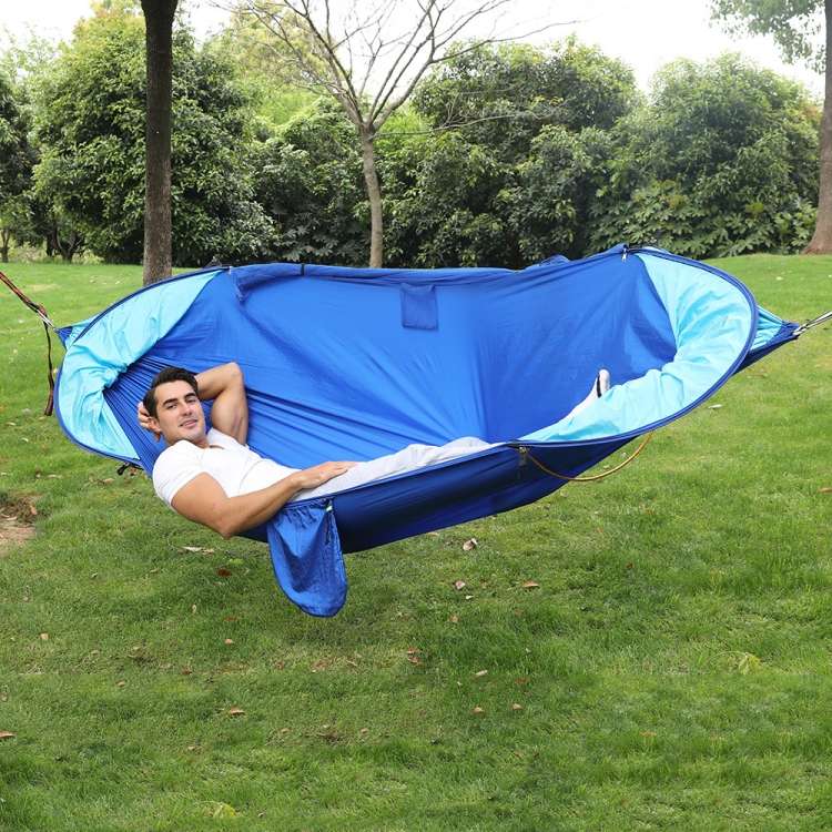 Anti-Rollover Automatic Quick-Opening Mosquito Net Hammock Outdoor Camping Double Anti-Mosquito H...