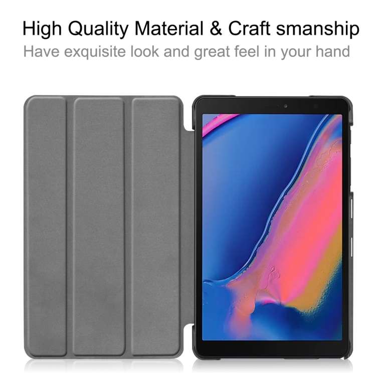 Custer Texture Horizontal Flip Leather Case for Galaxy Tab A 8.0 (2019) P205 / P200, with Three-f...