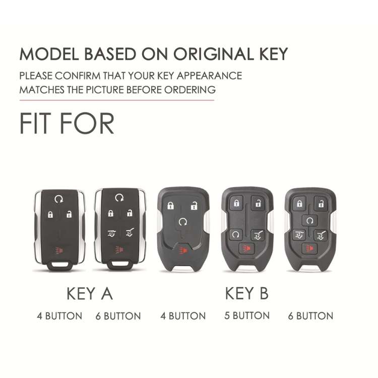 For Chevrolet GMC / Colorad 4-button C159 Car Key Leather Protective Case, 4-button