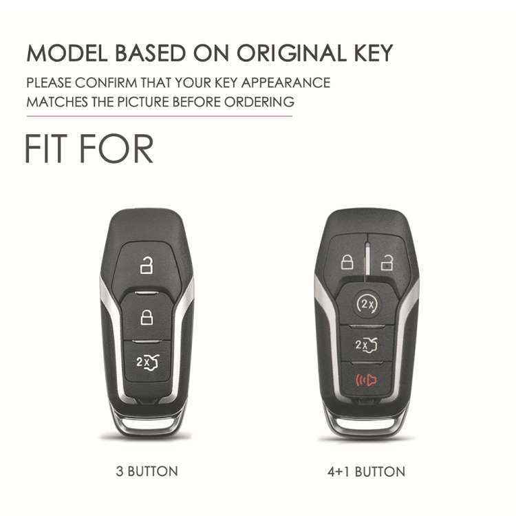 For Ford F-150 3-button C074 Car Key Leather Protective Case, C074