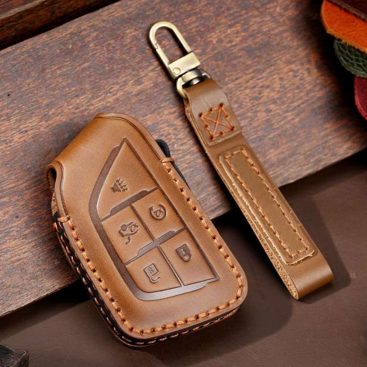 For Cadillac / CT5 / CT6 / XT6 C088 Car Key Leather Protective Case, C088