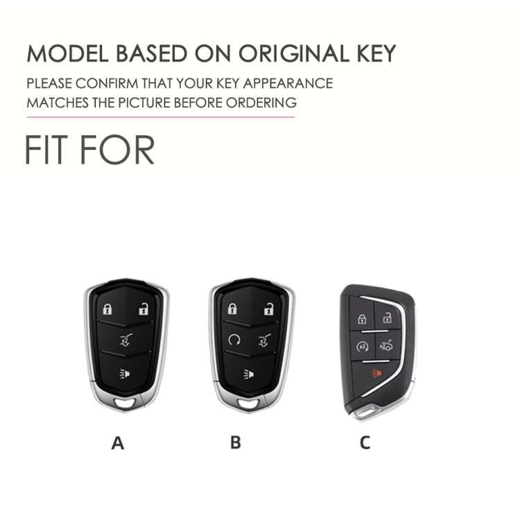 For Cadillac / CT5 / CT6 / XT6 C088 Car Key Leather Protective Case, C088