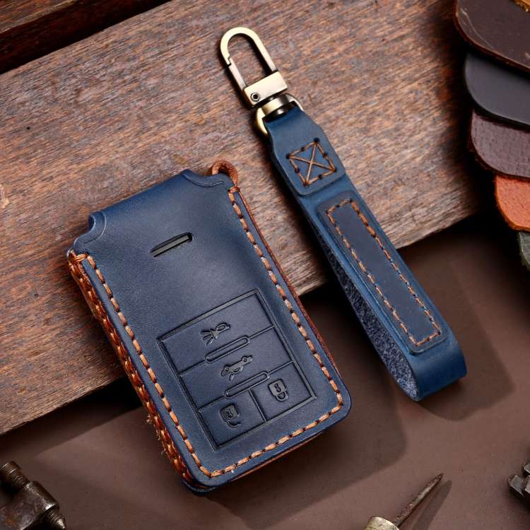 For Cadillac 4-button C090 Car Key Leather Protective Case, C090