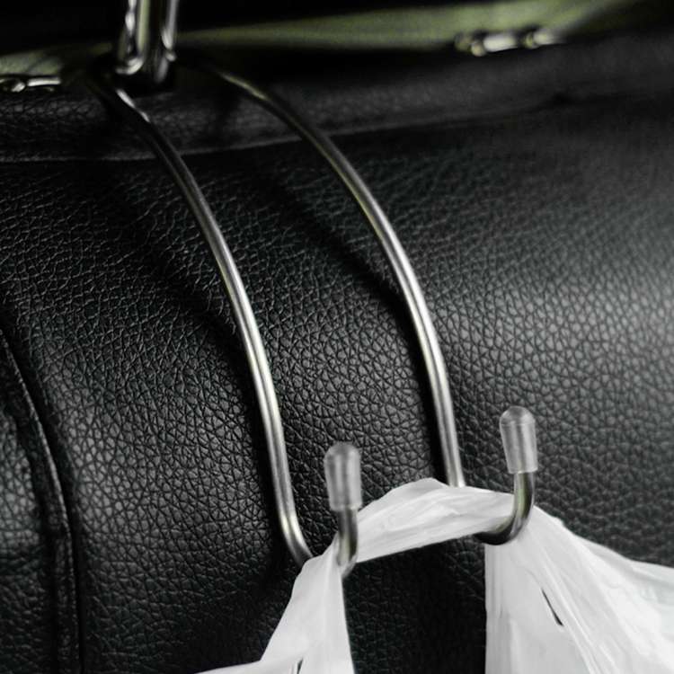 2 PCS Metal Headrest Car Hooks