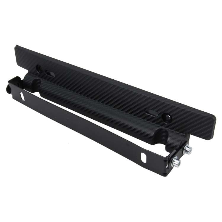 Car License Double Adjust Carbon Number Plate Adjustable Carbon Lead Plate Frame Holder Universal...