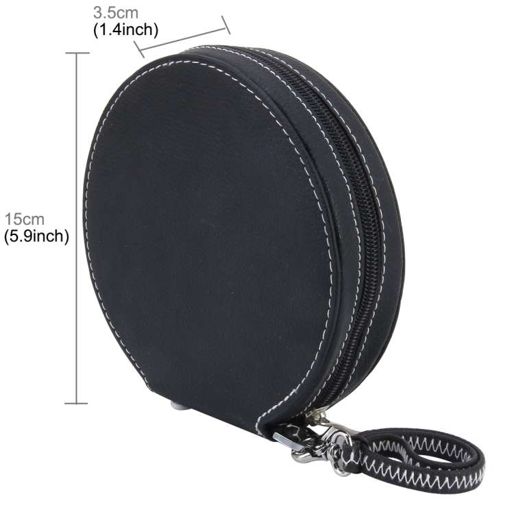 20 CD Disc Storage Case Leather Bag Heavy Duty CD/ DVD Wallet for Car, Home, Office and Travel, P...