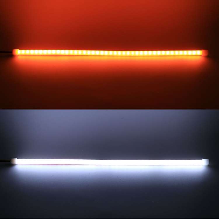 2 PCS 30cm DC12V 3.2W Ultra-thin Car Auto Double Colors Turn Lights / Running Lights (Turn Lights...