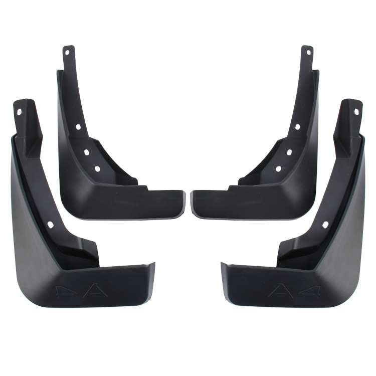 4 PCS Car Auto Semi-Rigid PVC Splash Flaps Mudguards Fender Guard for Audi A4L 2016 Version