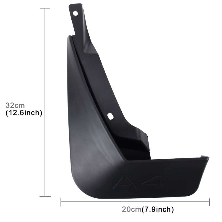 4 PCS Car Auto Semi-Rigid PVC Splash Flaps Mudguards Fender Guard for Audi A4L 2016 Version
