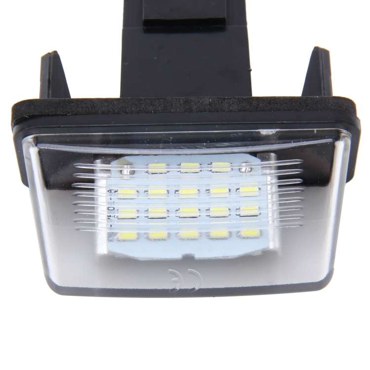 2 PCS License Plate Light with 24 SMD-3528 Lamps for Peugeot Citroen(White Light)