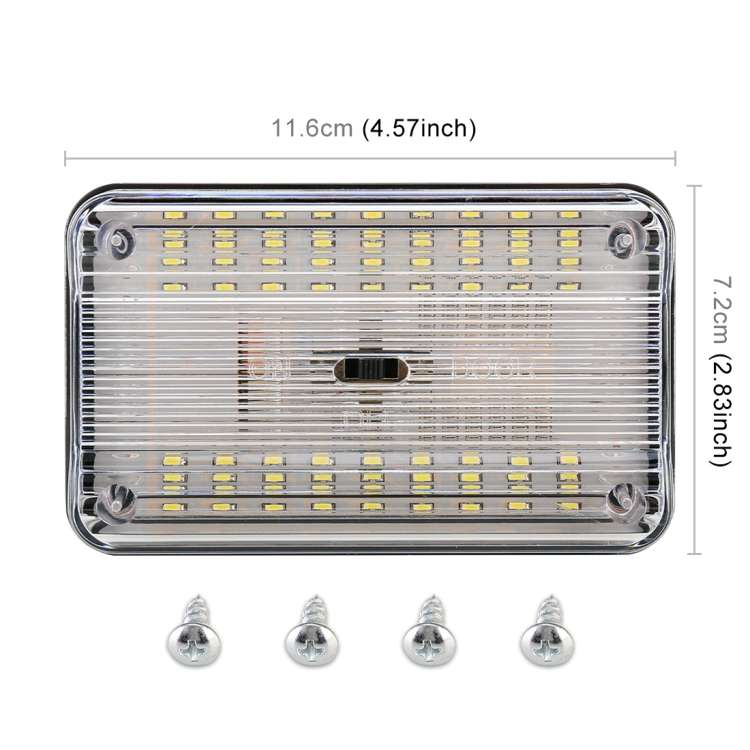 GT-699 DC12V / 2W / 6000K / 120LM SMD-3528 Car Indoor Dome Light