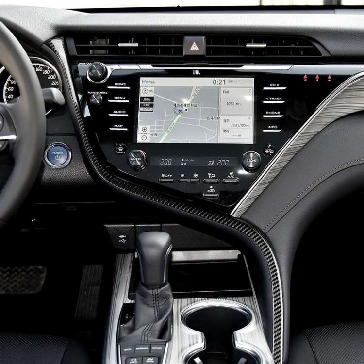 Car Carbon Fiber Central Control S Strip Decorative Sticker for Toyota Eighth Generation Camry 20...