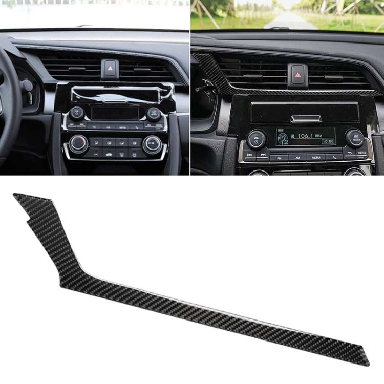 Car Carbon Fiber Central Control Air Outlet Below Decorative Sticker for Honda Tenth Generation C...