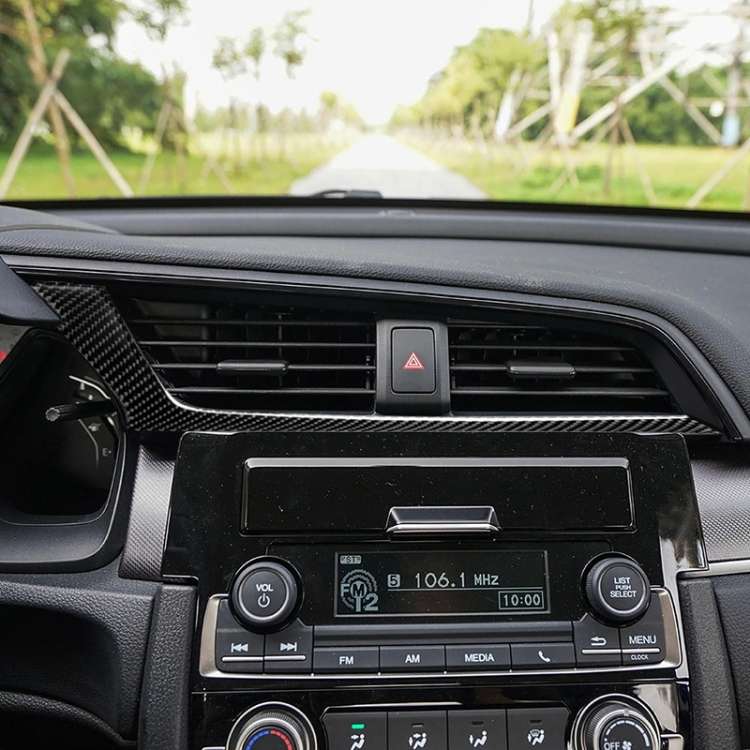Car Carbon Fiber Central Control Air Outlet Below Decorative Sticker for Honda Tenth Generation C...