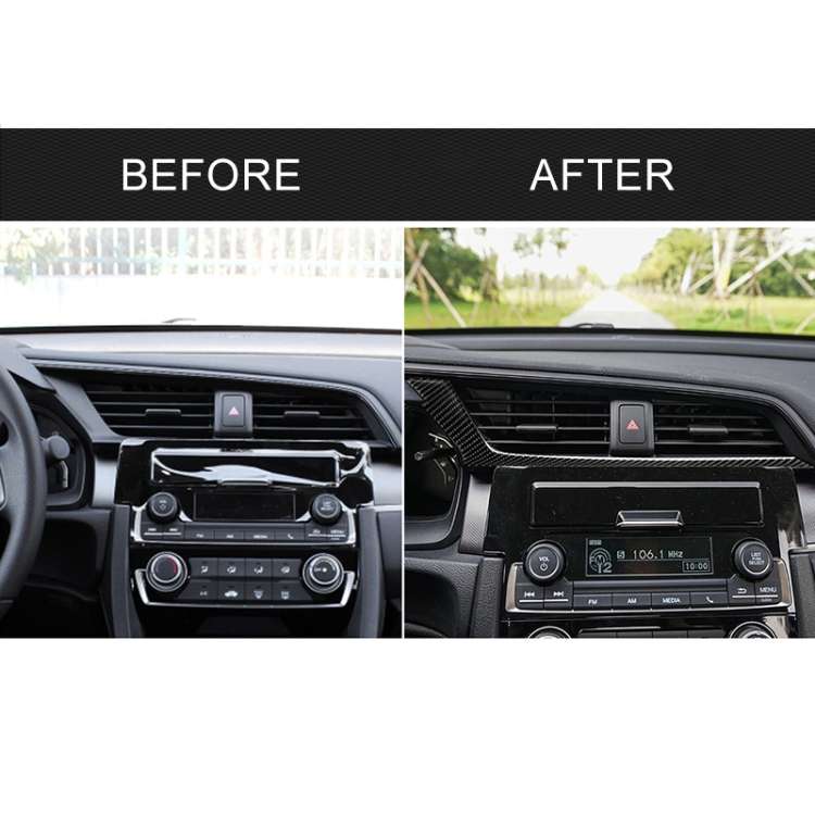 Car Carbon Fiber Central Control Air Outlet Below Decorative Sticker for Honda Tenth Generation C...