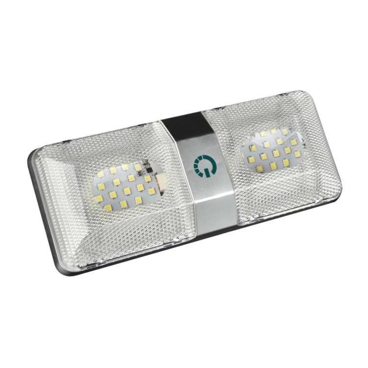 D4376D DC11-18V 6W 6000-6500K IP50 48LEDs SMD-5050 Marine RV Dimmable LED Dome Light Ceiling Lamp...