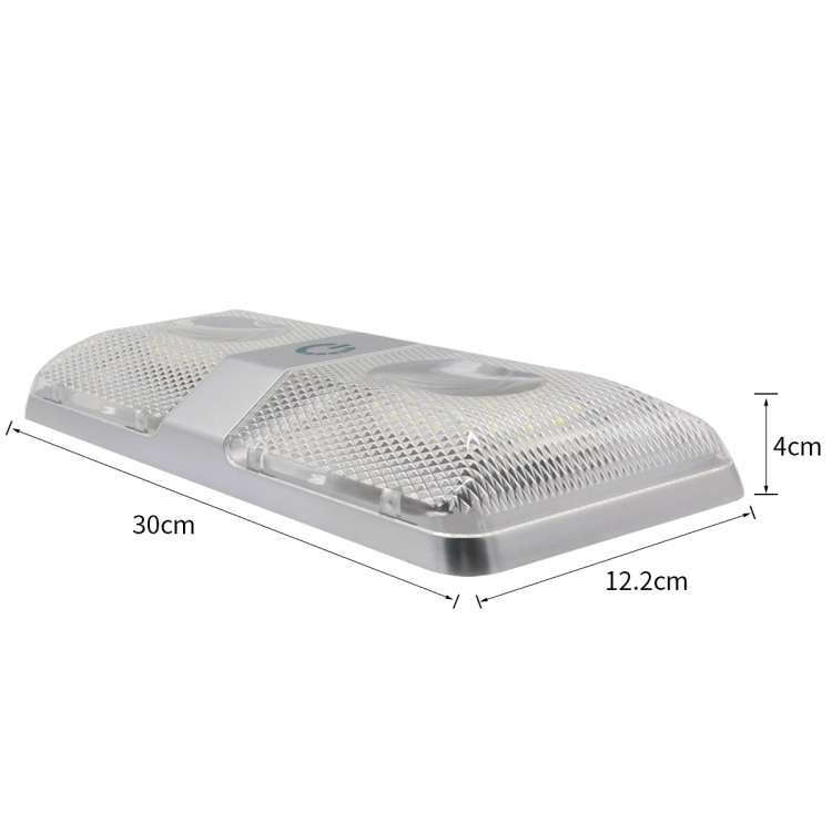 D4376D DC11-18V 6W 6000-6500K IP50 48LEDs SMD-5050 Marine RV Dimmable LED Dome Light Ceiling Lamp...