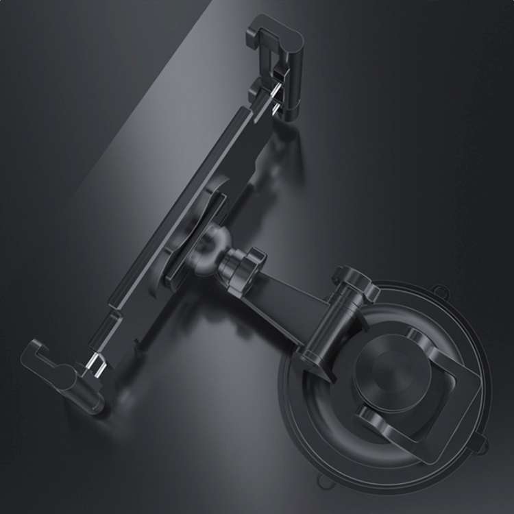 Car Dashboard Tablet Holder PU Suction Cup Windshield Bracket + Tray