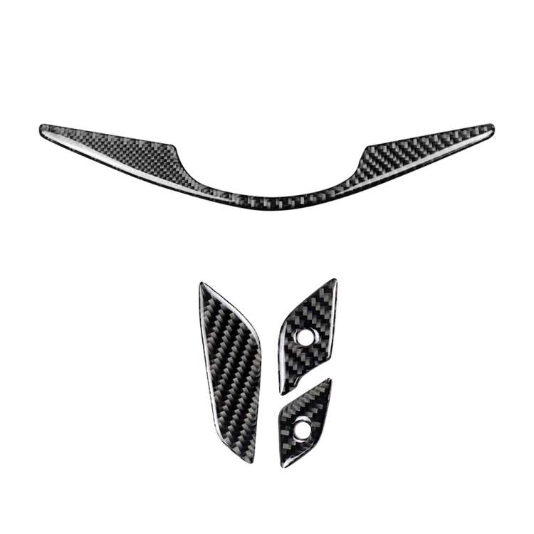 4 in 1 Car Carbon Fiber Steering Wheel Button Decorative Sticker for Cadillac xt5 2016-2017, Left...