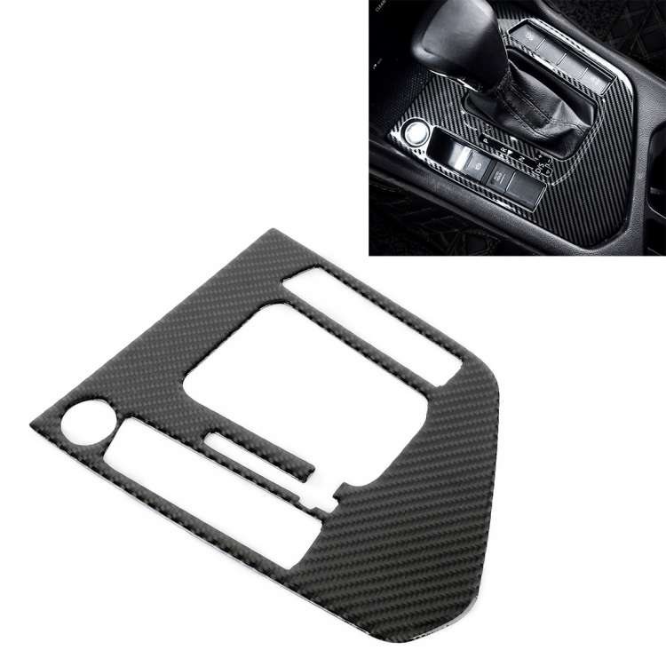 Car Carbon Fiber Gear Shift Panel Decorative Sticker for Volkswagen Tiguan L 2019-2021