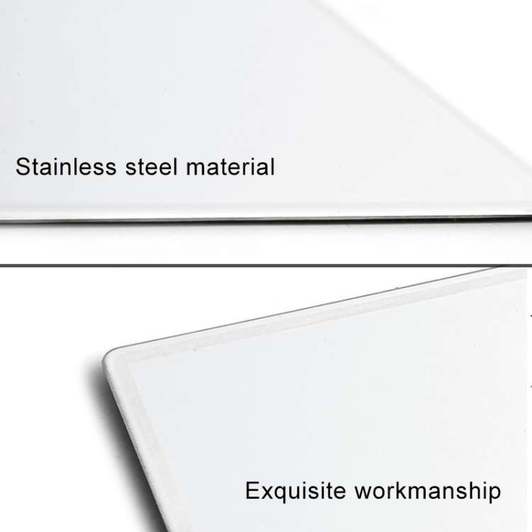 Portable Car Sunshade Makeup Mirror Stainless Steel Vanity Mirror, Size: 150 x 80mm