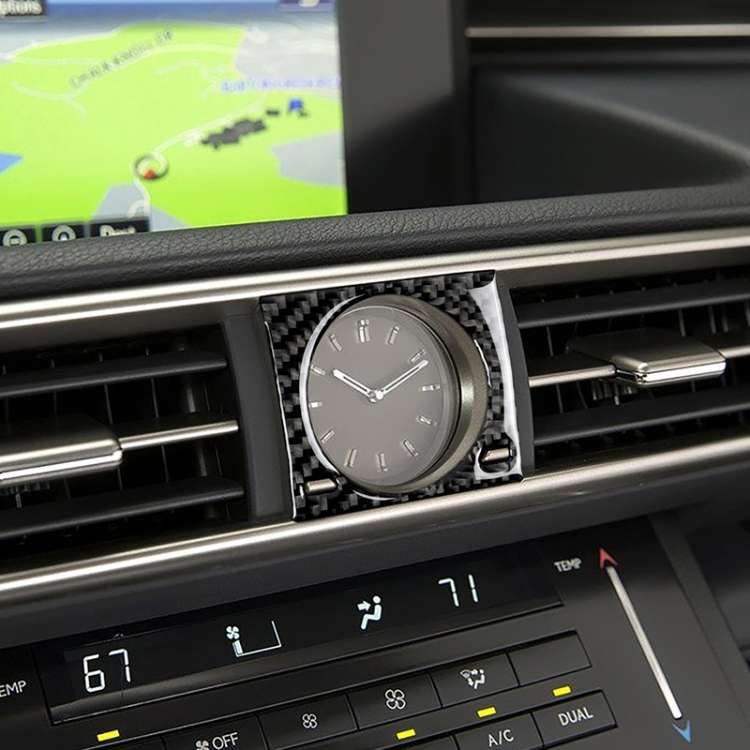 Car Carbon Fiber Clock Box Decorative Sticker for Lexus IS250 2013-, Left Drive