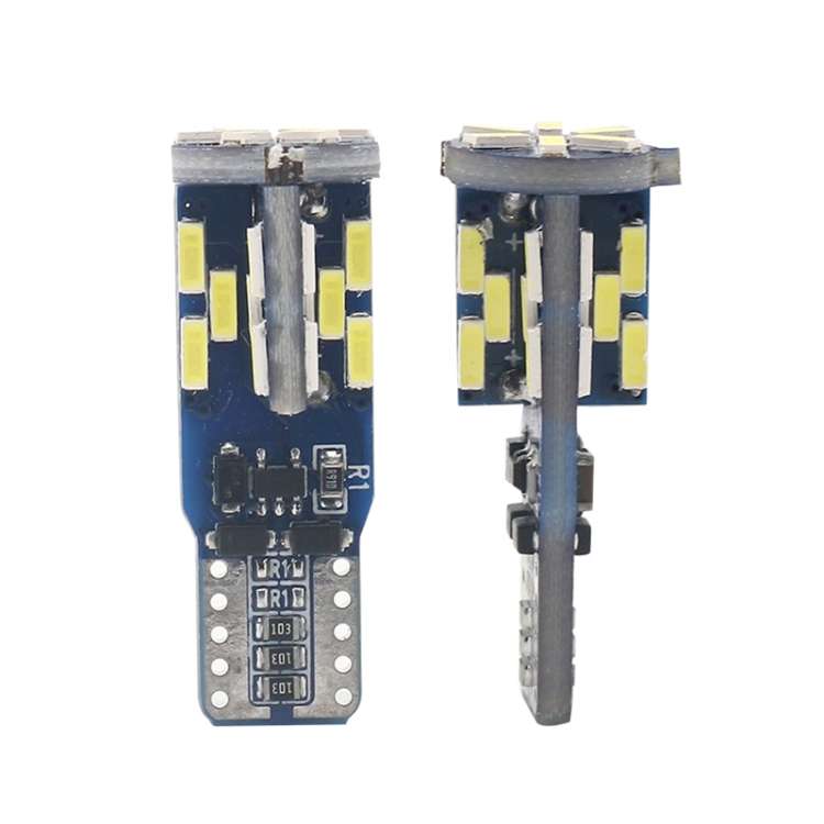 10 PCS T10 DC12V / 3W / 6000K / 180LM Car Canbus Decoding LED Clearance Lights with 30LEDs SMD-40...