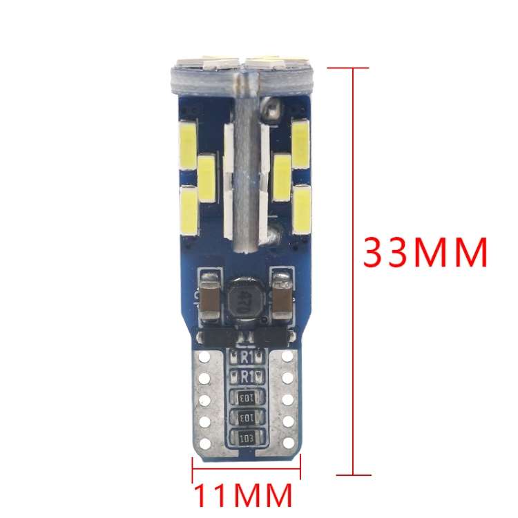 10 PCS T10 DC12V / 3W / 6000K / 180LM Car Canbus Decoding LED Clearance Lights with 30LEDs SMD-40...