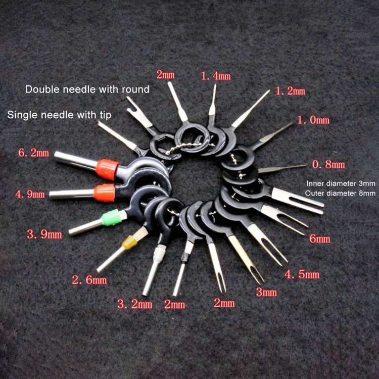 29 in 1 Car Plug Circuit Board Wire Harness Terminal Extraction Pick Connector Crimp Pin Back Nee...