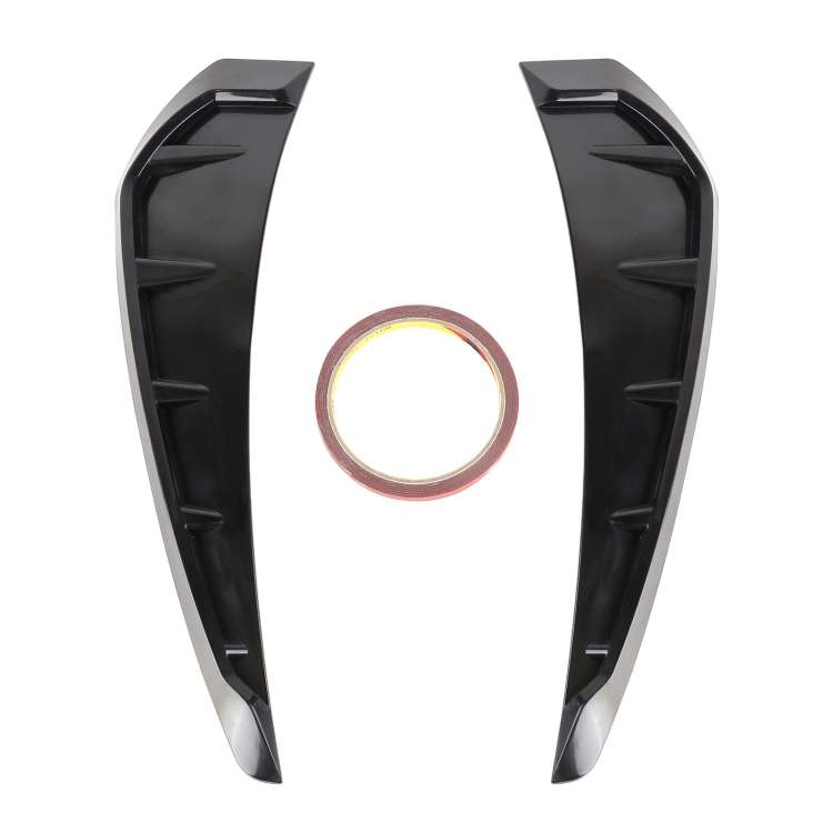 2 PCS Car Soft Silicone Decorative Sticker Outside Sticker, Bright Black