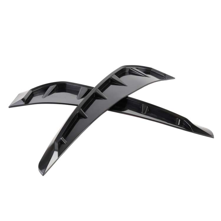 2 PCS Car Soft Silicone Decorative Sticker Outside Sticker, Bright Black