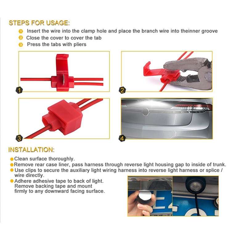 Car LED Super Bright Eagle Eye Reversing Light DC12V / 5W / 6000K / 650LM with Decoding