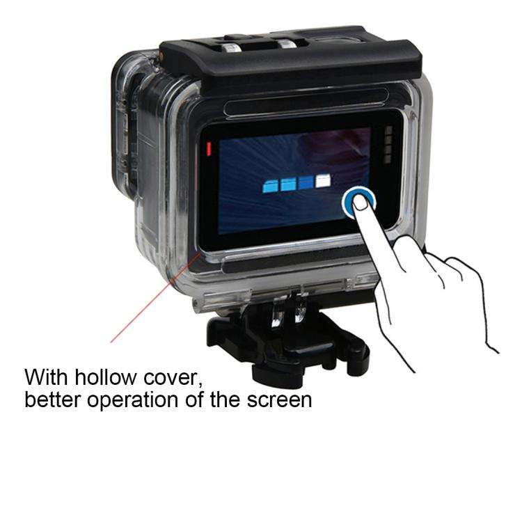 For GoPro HERO6 /5 Waterproof Housing Protective Case + Hollow Back Cover with Buckle Basic Mount...