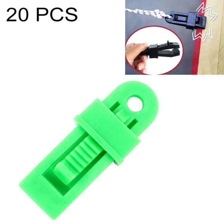 20 PCS Outdoor Tent Awnings Windproof Fixing Clip Multifunctional Wind Rope Buckle