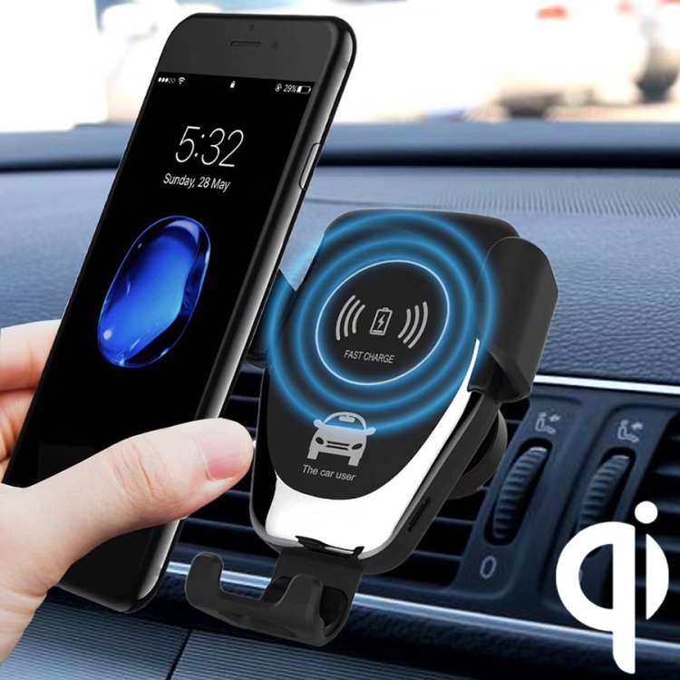 C6 Gravity Induction Car Qi Wireless Charger Fast Charging Air Vent Phone Holder
