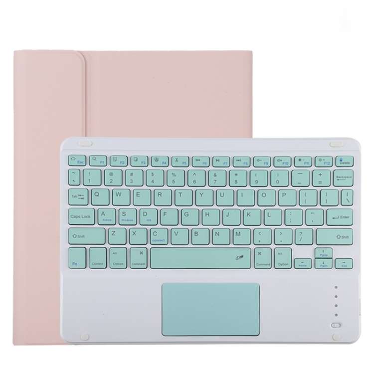 TG11BC Detachable Bluetooth Green Keyboard Microfiber Leather Tablet Case for iPad Pro 11 inch (2...