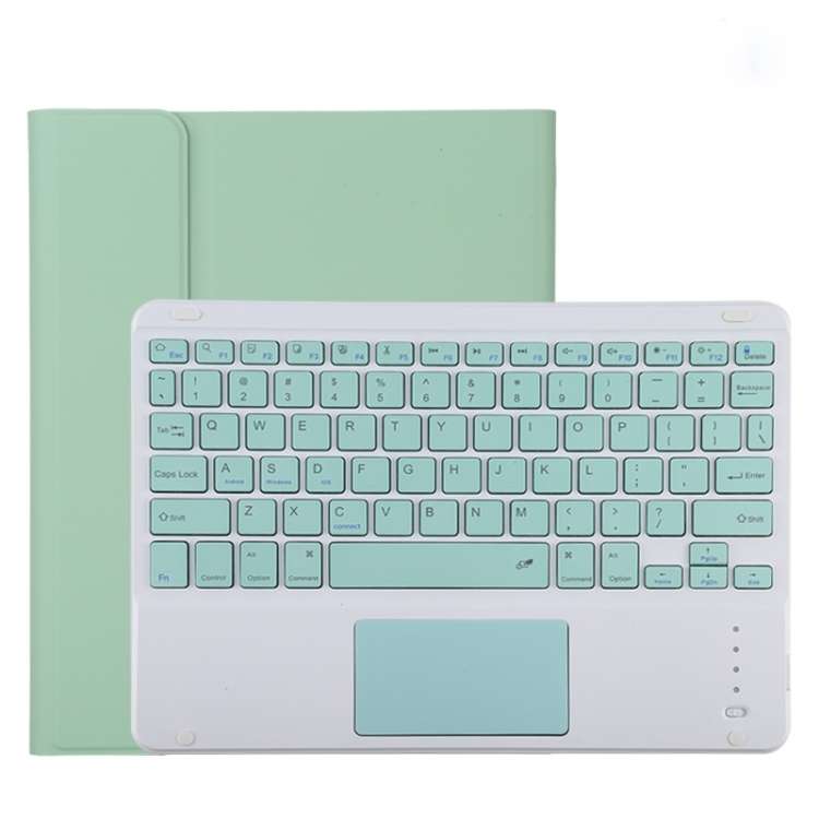 TG11BC Detachable Bluetooth Green Keyboard Microfiber Leather Tablet Case for iPad Pro 11 inch (2...