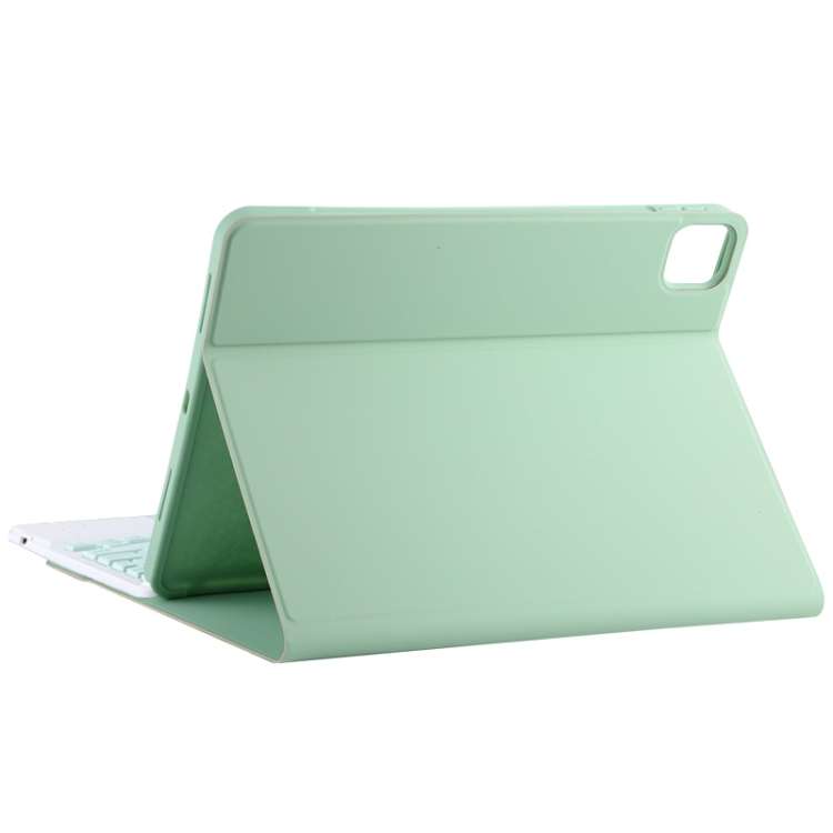 TG11BC Detachable Bluetooth Green Keyboard Microfiber Leather Tablet Case for iPad Pro 11 inch (2...