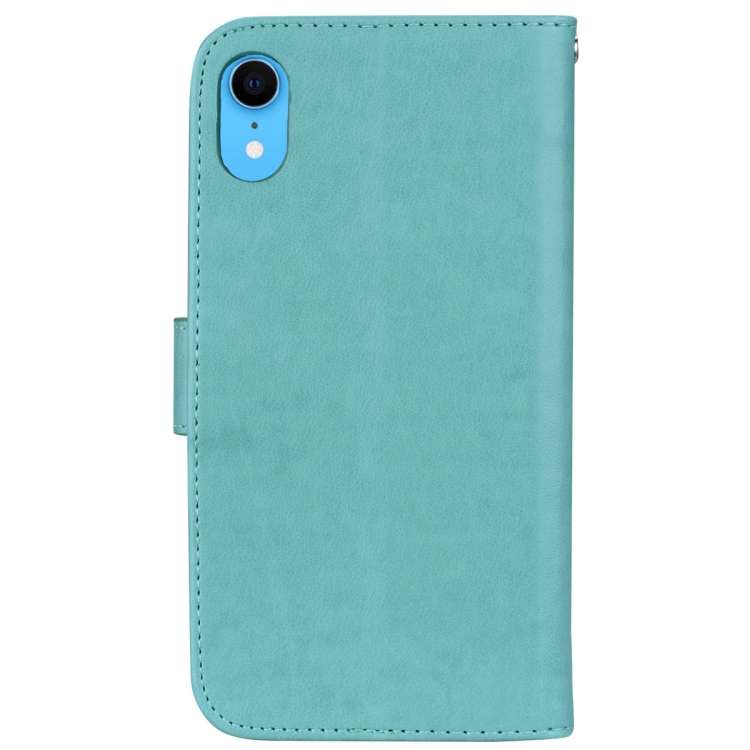 For iPhone XR Rose Embossed Horizontal Flip PU Leather Case,  with Holder &amp; Card Slots &amp; ...