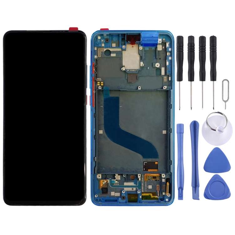 Original AMOLED Material LCD Screen and Digitizer Full Assembly with Frame for Xiaomi 9T Pro / Re...