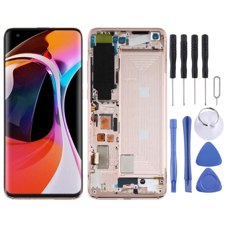 LCD Screen and Digitizer Full Assembly With Frame for Xiaomi Mi 10 5G / Mi 10 Pro 5G M2001J2G, M2...