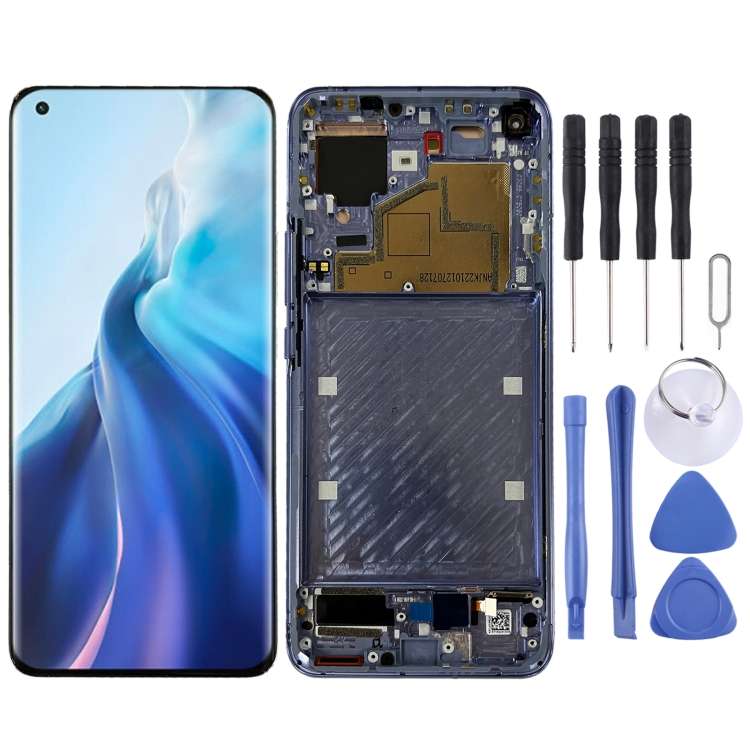 Original LCD Screen and Digitizer Full Assembly with Frame for Xiaomi Mi 11 M2011K2C, M2011K2G, F...