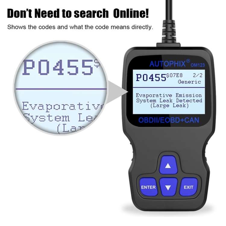 AUTOPHIX OM123 Car Portable OBD2 Scanner Car Diagnostic Tool OBD 2 Automotive Scanner EOBD Code R...