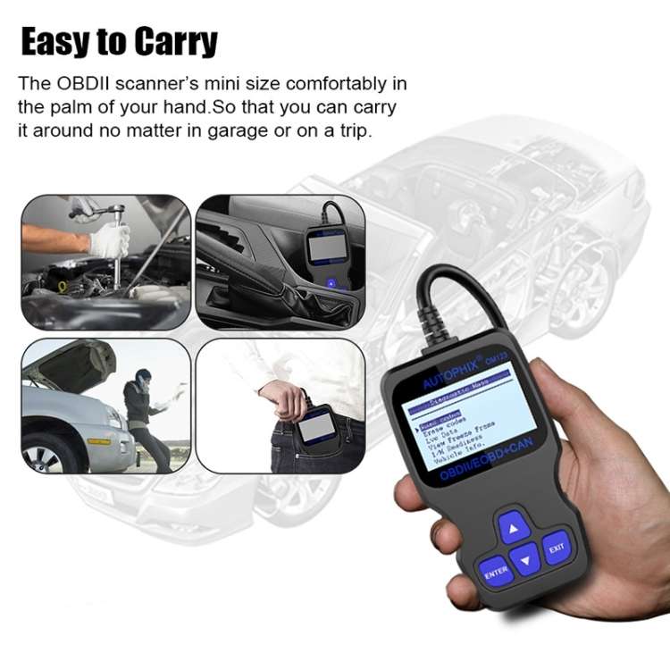 AUTOPHIX OM123 Car Portable OBD2 Scanner Car Diagnostic Tool OBD 2 Automotive Scanner EOBD Code R...