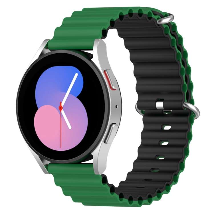 Universal Ocean Style Silicone Two Color Watch Band, 20mm, 22mm