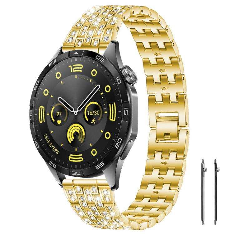 xDfind Five Beads Full Diamond Metal Watch Band, 20mm, 22mm, 18mm