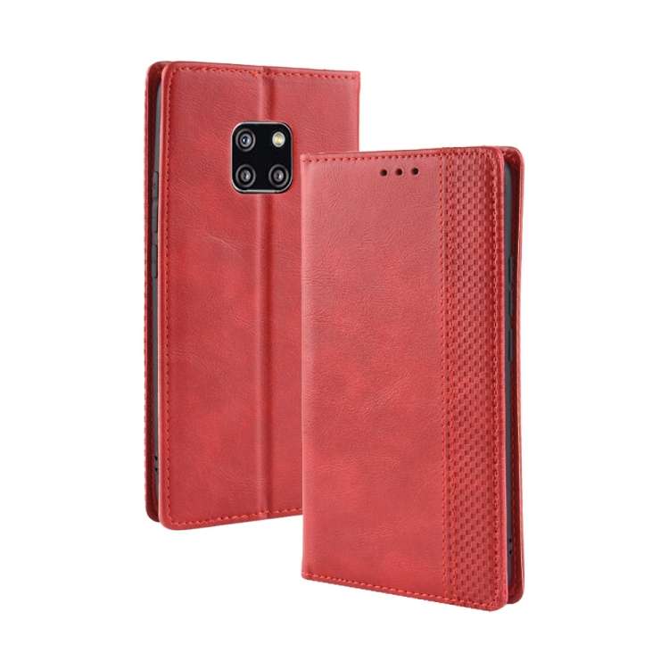 Magnetic Buckle Retro Texture Horizontal Flip Leather Case for Huawei Mate 20 Pro, with Holder &a...