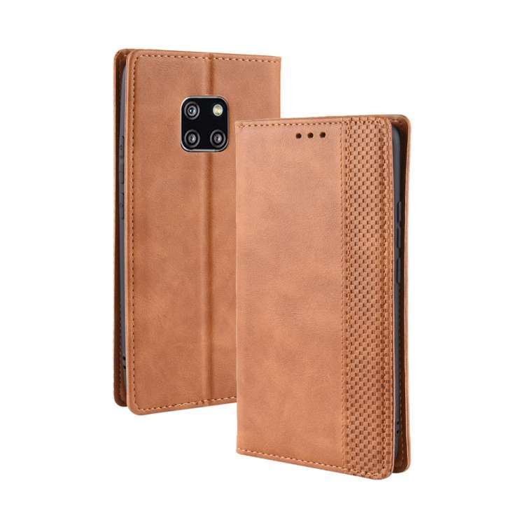 Magnetic Buckle Retro Texture Horizontal Flip Leather Case for Huawei Mate 20 Pro, with Holder &a...