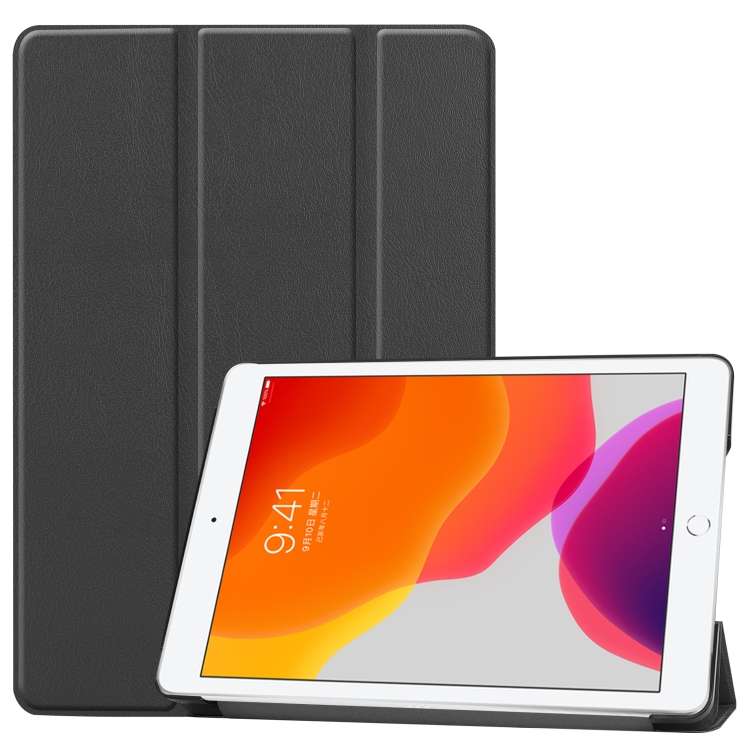 For iPad 10.2 Custer Texture Horizontal Flip Smart PU Leather Case with Sleep / Wake-up Function ...