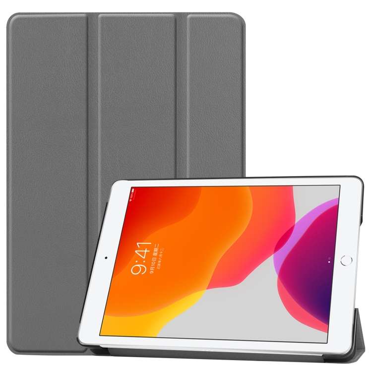 For iPad 10.2 Custer Texture Horizontal Flip Smart PU Leather Case with Sleep / Wake-up Function ...